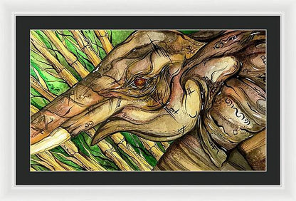 Elephant Run - Framed Print