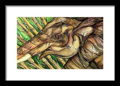 Elephant Run - Framed Print
