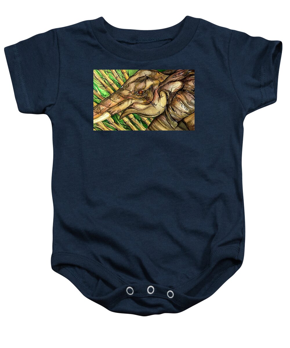 Elephant Run - Baby Onesie