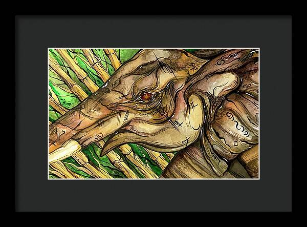 Elephant Run - Framed Print