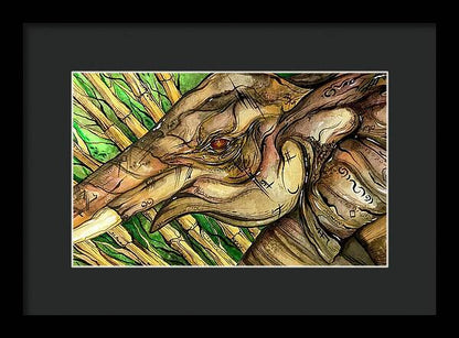 Elephant Run - Framed Print