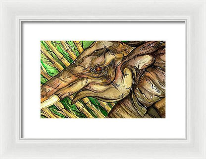Elephant Run - Framed Print