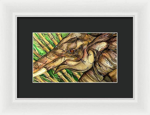 Elephant Run - Framed Print