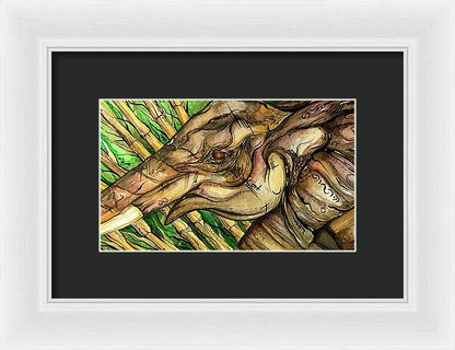 Elephant Run - Framed Print