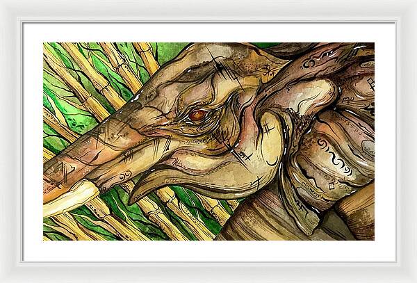 Elephant Run - Framed Print