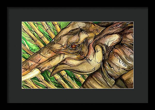 Elephant Run - Framed Print