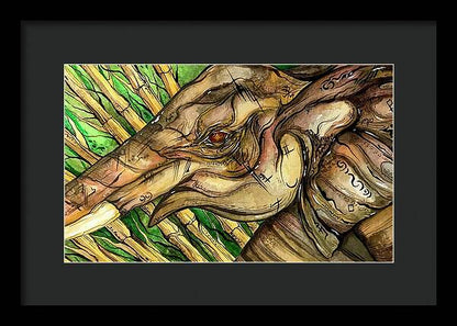 Elephant Run - Framed Print