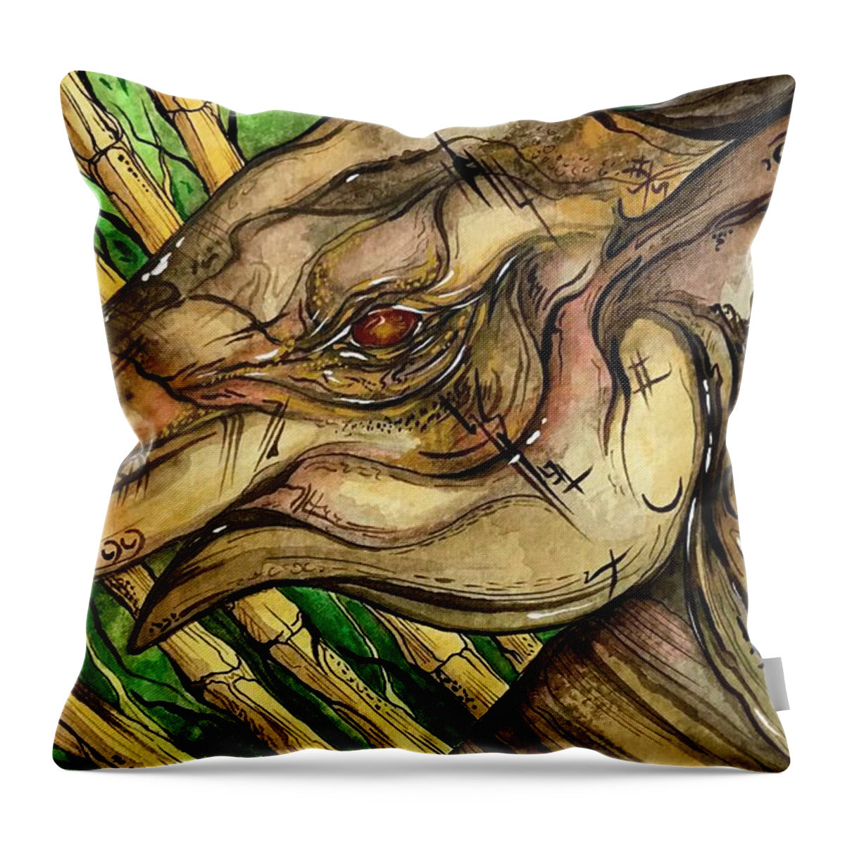 Elephant Run - Throw Pillow