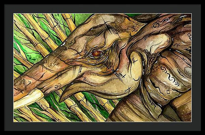 Elephant Run - Framed Print