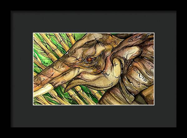 Elephant Run - Framed Print