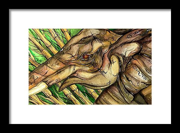 Elephant Run - Framed Print