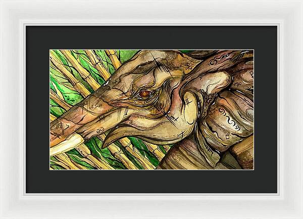 Elephant Run - Framed Print