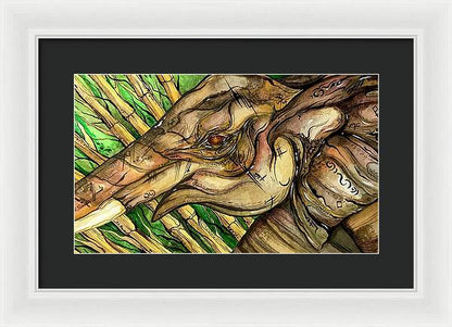 Elephant Run - Framed Print