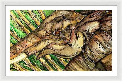 Elephant Run - Framed Print