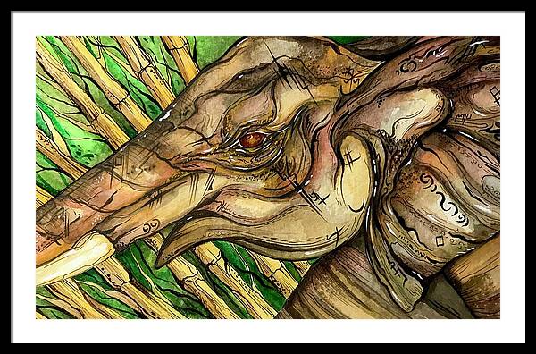 Elephant Run - Framed Print