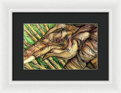Elephant Run - Framed Print