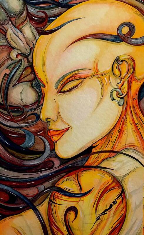 Forehead Kiss - Art Print