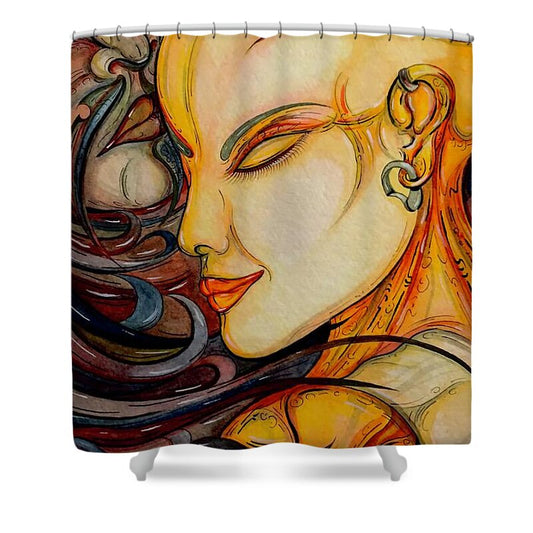 Forehead Kiss - Shower Curtain
