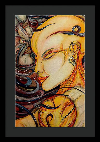 Forehead Kiss - Framed Print