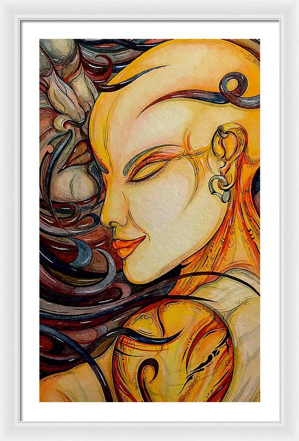 Forehead Kiss - Framed Print
