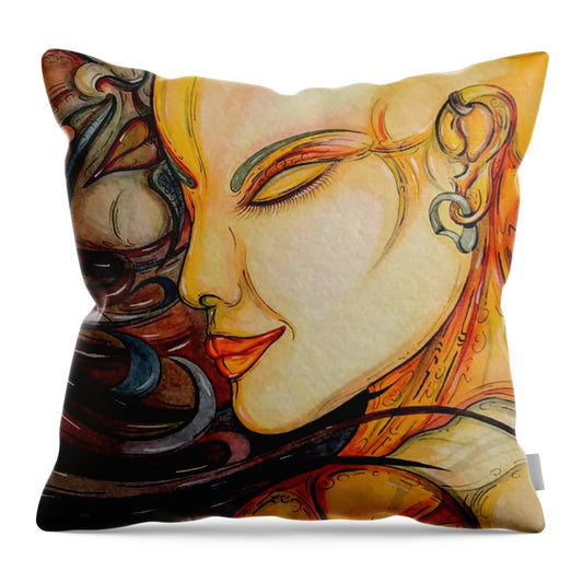 Forehead Kiss - Throw Pillow