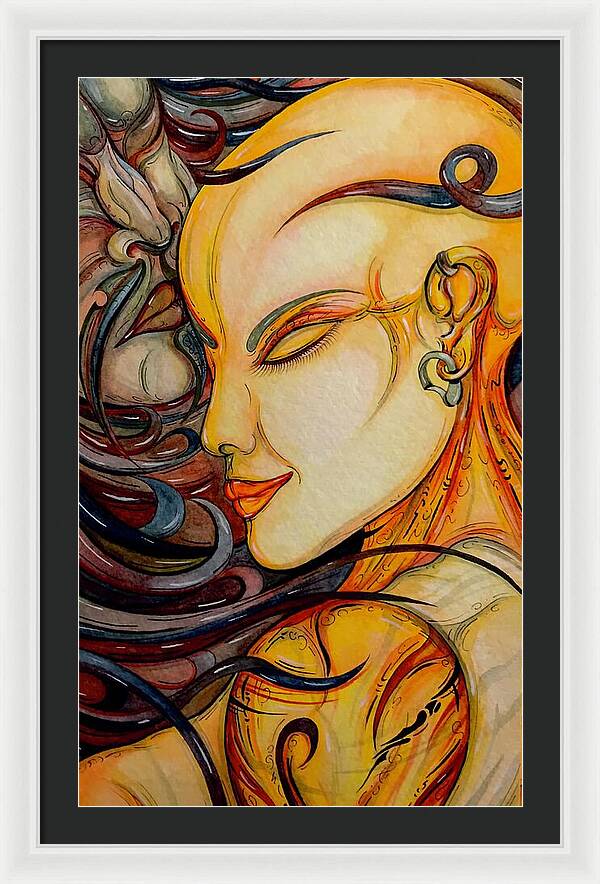 Forehead Kiss - Framed Print