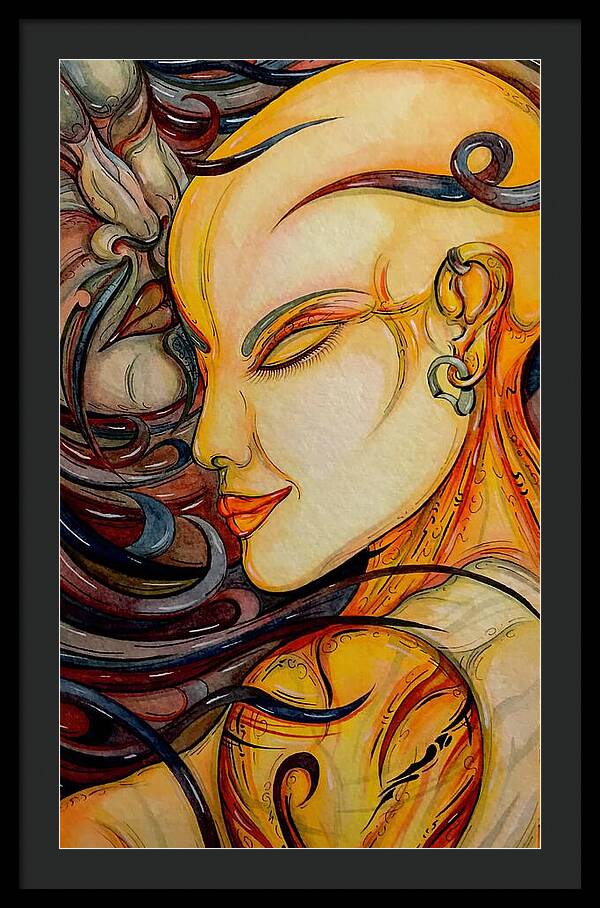 Forehead Kiss - Framed Print