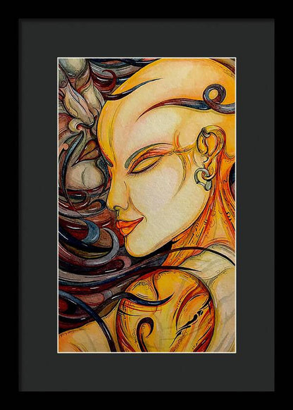 Forehead Kiss - Framed Print