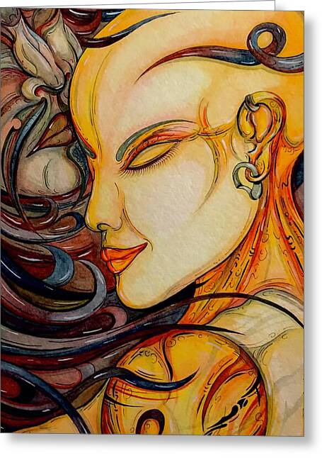 Forehead Kiss - Greeting Card