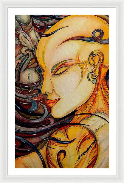 Forehead Kiss - Framed Print
