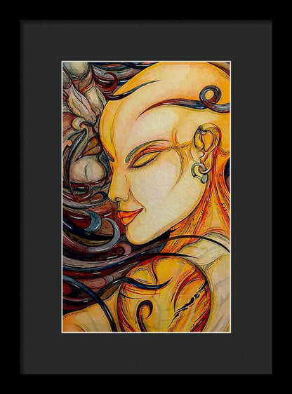 Forehead Kiss - Framed Print