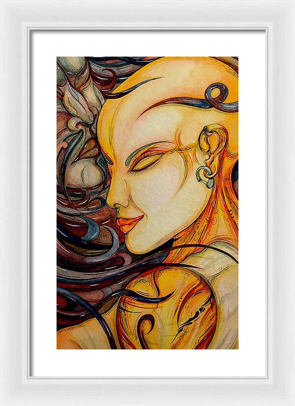 Forehead Kiss - Framed Print