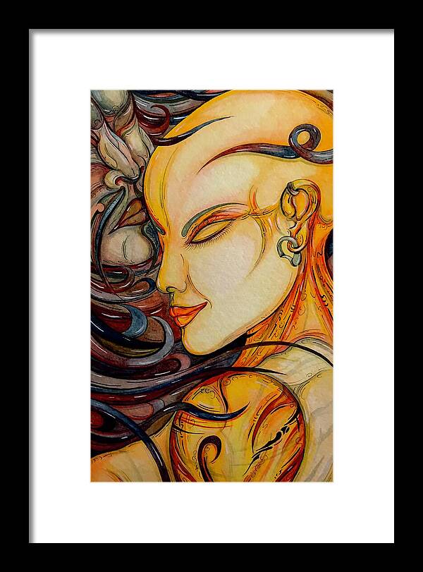 Forehead Kiss - Framed Print