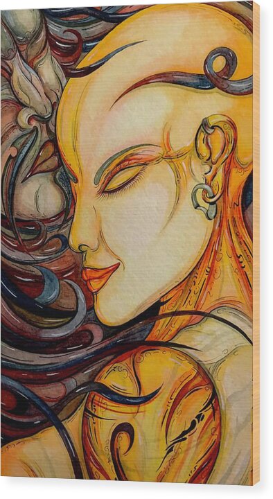 Forehead Kiss - Wood Print