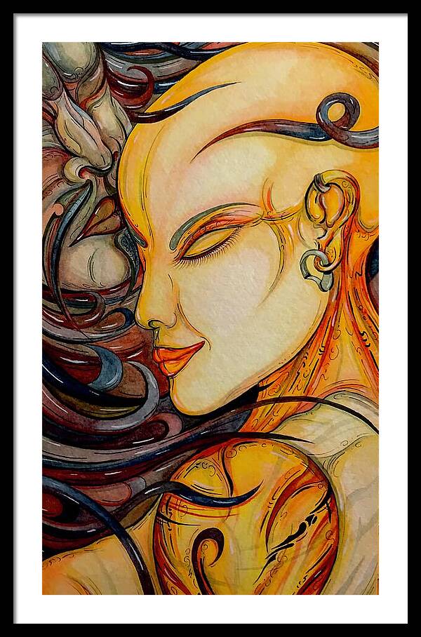 Forehead Kiss - Framed Print