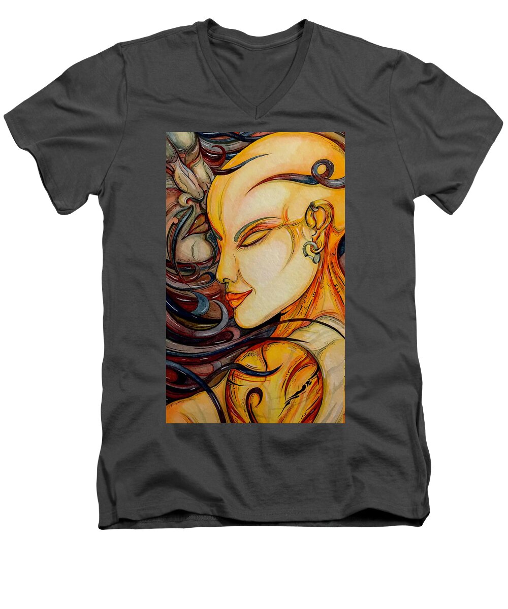 Forehead Kiss - Men's V-Neck T-Shirt