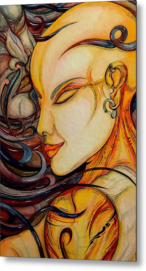 Forehead Kiss - Metal Print