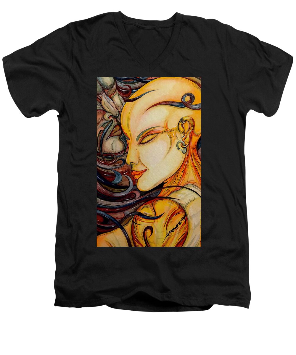Forehead Kiss - Men's V-Neck T-Shirt