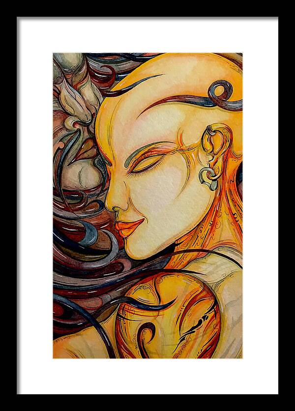 Forehead Kiss - Framed Print