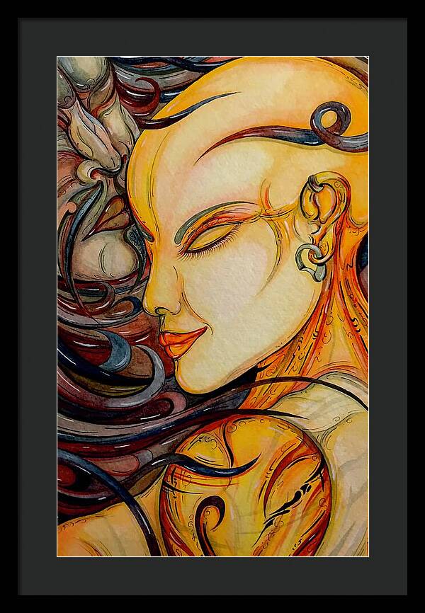 Forehead Kiss - Framed Print
