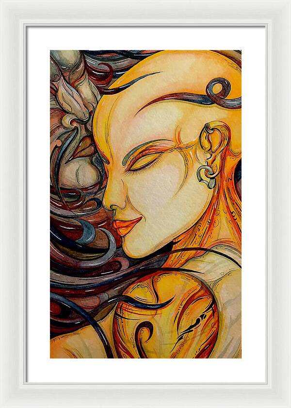 Forehead Kiss - Framed Print