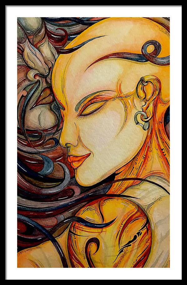 Forehead Kiss - Framed Print