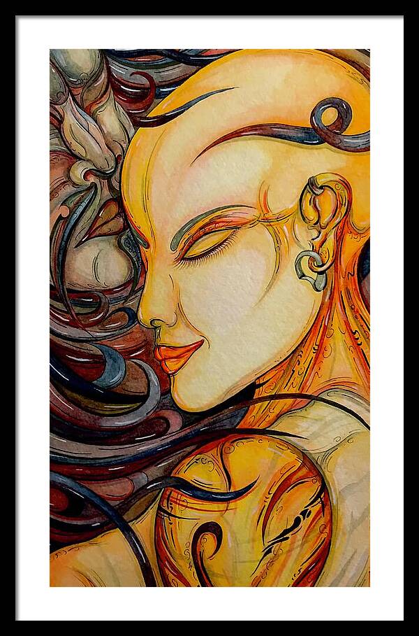 Forehead Kiss - Framed Print