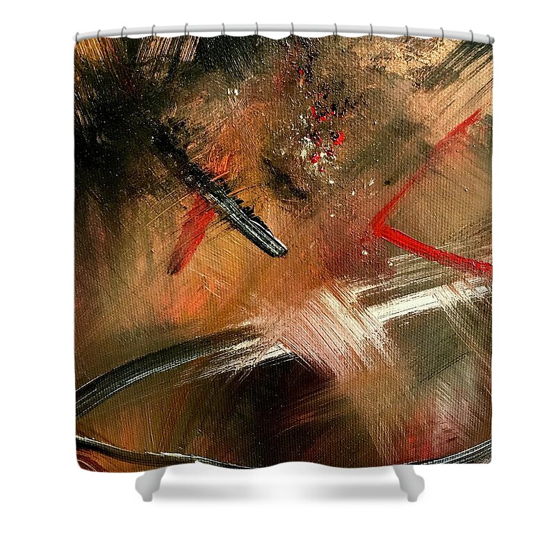Gold Feather 2 - Shower Curtain