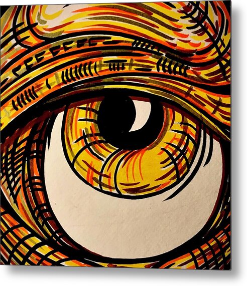 Golden Eye - Metal Print