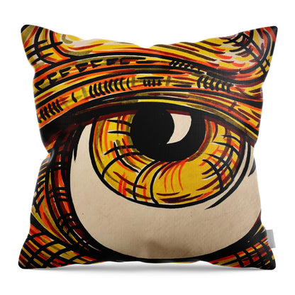 Golden Eye - Throw Pillow