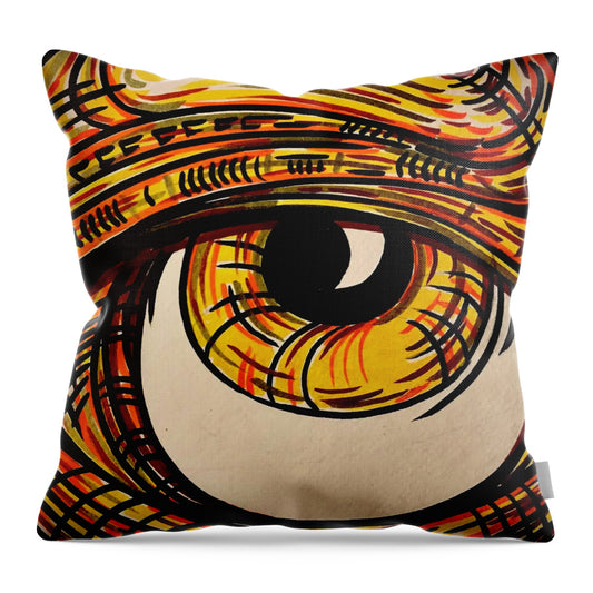 Golden Eye - Throw Pillow
