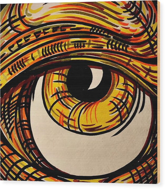 Golden Eye - Wood Print