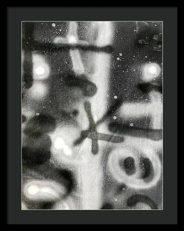 Graffiti BW - Framed Print
