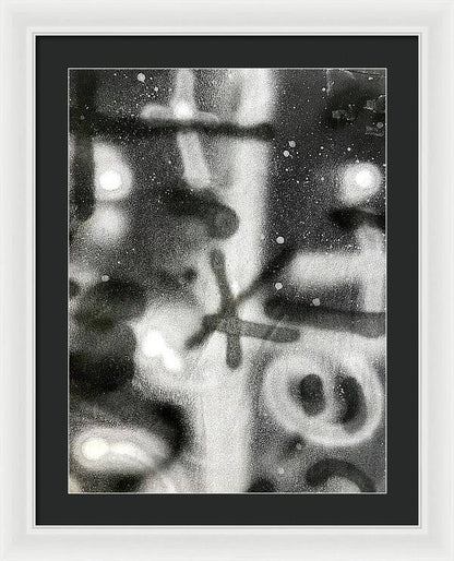 Graffiti BW - Framed Print